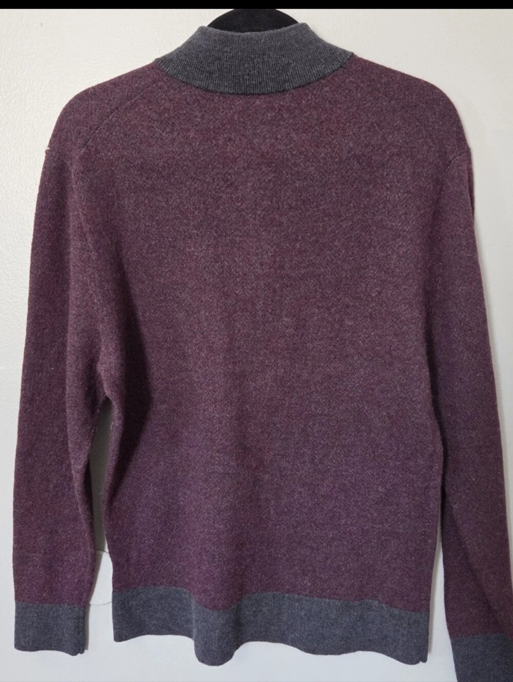 Cremieux Men's 100% Merino Wool Half Zip Burgundy Sweater. Sz XL Quiet Luxury - Picture 3 of 10